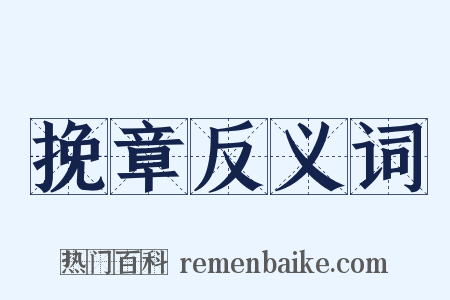 挽章反义词是什么意思的图片